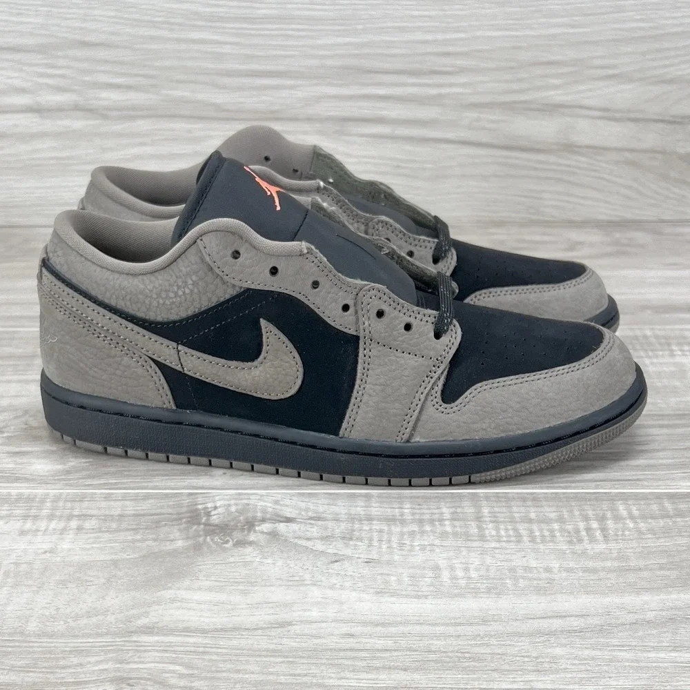 Nike Air Jordan 1 Low  Shoes Black Olive Gray Mango IB7109-005 Men's Size 8